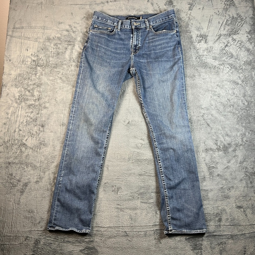 Banana Republic Slim Fit Jeans Mens 33x32 Blue Denim Cotton Stretch Straight Leg